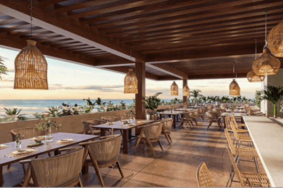 Condo with luxury amenities, for sale, beachfront, Puerto Morelos.