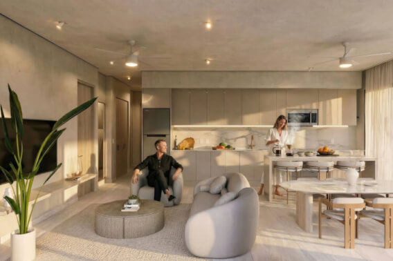 Condo with balcony, gym, coworking space, for sale