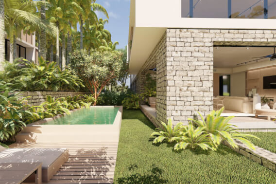 Condominium with garden and private pool, grill for sale, Playacar, Playa del Carmen