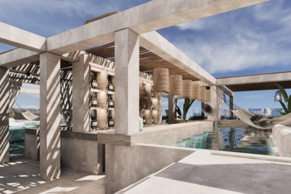 Condo with rooftop and pool, for sale, Downtown, Playa del Carmen.