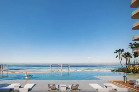 Condo with hotel service, for sale, beachfront, Puerto Morelos.