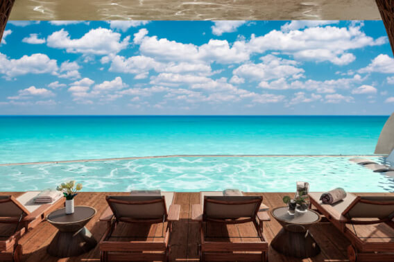 Condo with ocean view terrace, lock-off system, and pool, for sale, Tankah, Tulum.