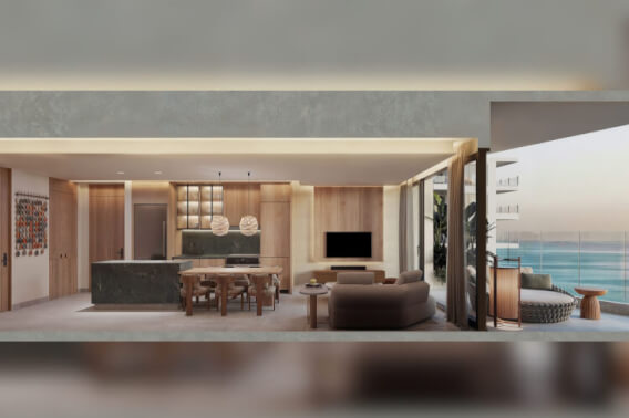 Condo with private terrace in every bedroom, beach cblu, for sale, Tankah, Tulum