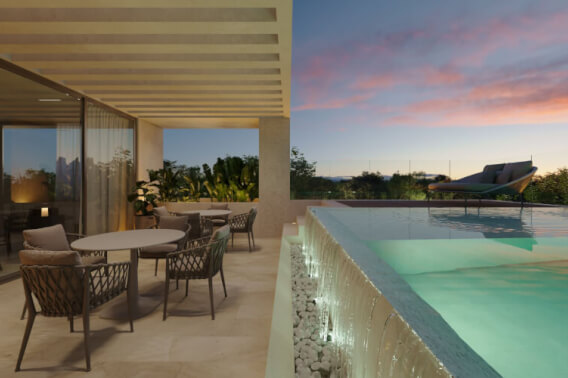 Condo with private terrace and multiple amenities for sale, Pionera Conkal, M&eacute;rida