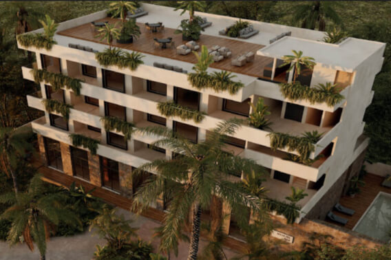 Condo with terrace and pool in pre-construction, fifth avenue, sale, Huatulco