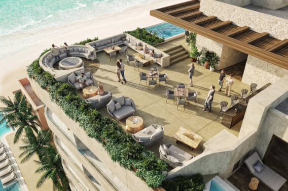 Oceanview apartment, swimming pool, pet-friendly, for sale, beachfront, Puerto Morelos.