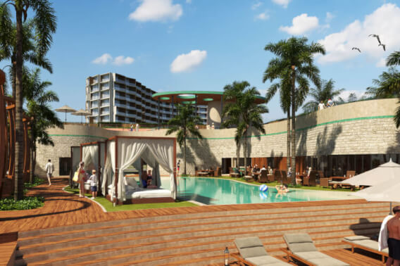 Condo with beach club, ocean view,  bocce ball , for sale Chicxulub Puerto, Yucatan