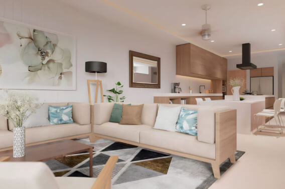 Condo with ocean view, garden, and private pool for sale in Huatulco.