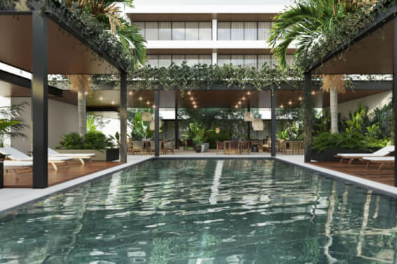 Condo with panoramic view, pool, gym, pre-construction, North Zone, M&eacute;rida