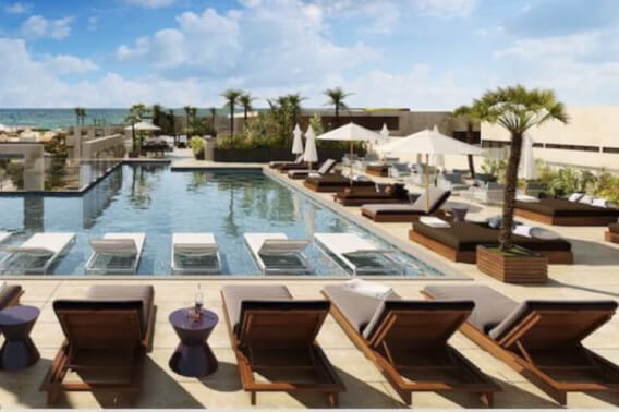 Condominium steps from the beach, ocean view pool, in Playa del Carmen.