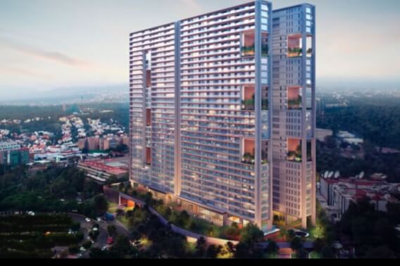 Luxury condominium with 13,000 m2 of green areas and 30 amenities, designed by renown architect firm, Fuentes del Pedregal, for sale Mexico