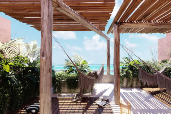 Condominium steps from fifth avenue with infinity pool, jacuzzi, hammock area, gym, co-working, concierge, pre-construction Playa del Carmen