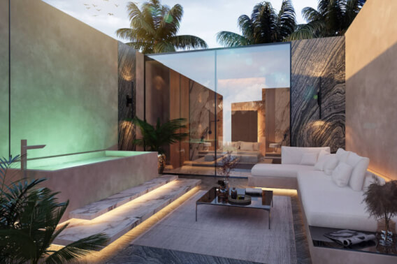 Condominium with private pool, gym, spa area, pre-construction, sale, Downtown, Playa del Carmen.