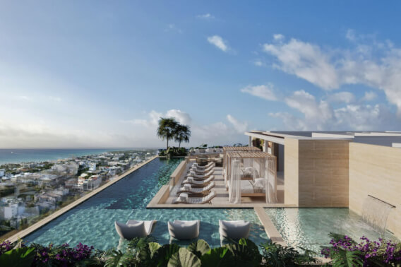Condo with Balcony, Rooftop with Bar and Spa for Sale