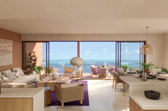Beachfront condominium with beach club, in Costa Mujeres, Canc&uacute;n