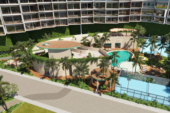 Ocean view condominium with beach club, for sale Chicxulub Puerto, Merida