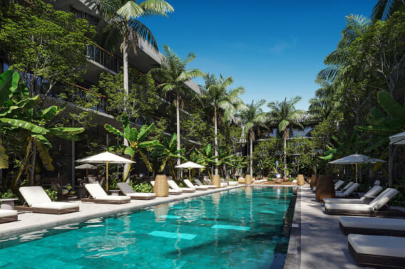 Condo with pet park, spa, and co-working for sale, Playacar, Playa del Carmen