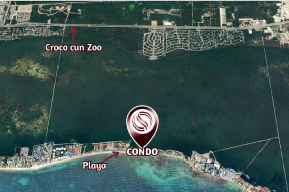 Condominium with hotel service, for sale, beachfront, Puerto Morelos.