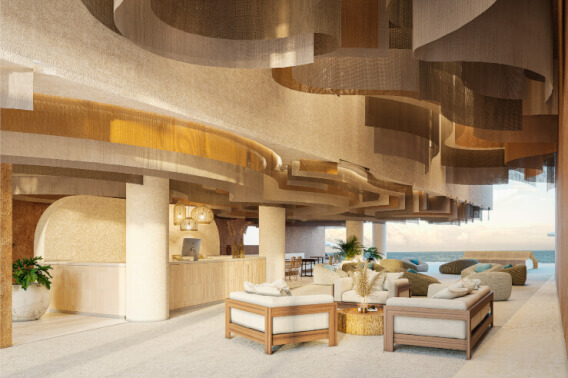 Condominio con terraza com&uacute;n con vista al mar, area de asador y alberca, acceso a la playa, pre-construccion, venta Bahia Tankah Tulum.