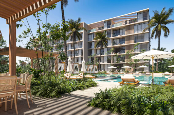 Condominium with terrace and service room, for sale, Playa del Carmen.1