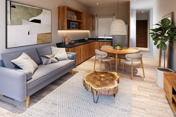 Condominium with Private Terrace, 2 Pools, Jacuzzi and Yoga area, Downtown, sale, Playa del Carmen.