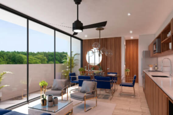 Condominium with terrace, pool, pre-construction bar area, North Zone, for sale, M&eacute;rida