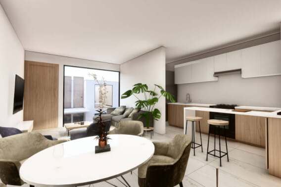 Condominium with balcony common roof garden and laundry area, Miguel Hidalgo, Mexico City.