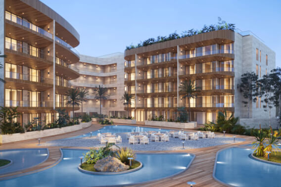 Condominium with terrace, rooftop, and pool for sale, Puerto Cancun, Cancun.