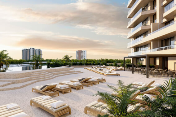 Ocean view residence with dock, adults pool, golf, marina,  beach club, for sale Puerto Canc&uacute;n.