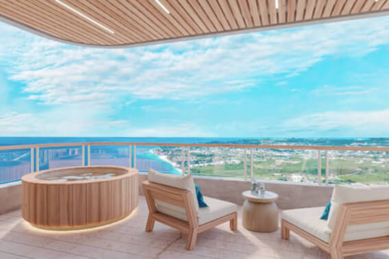 Beachfront condominium, private Jacuzzi, furnished, pool, for sale in Puerto Morelos.