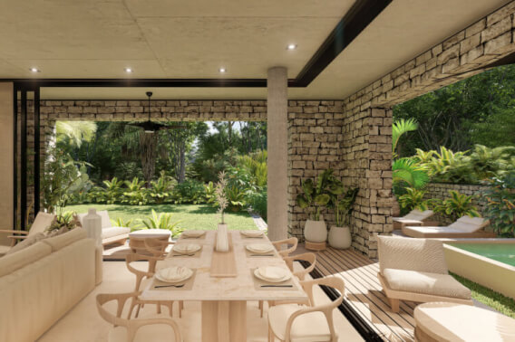 Condominium with private pool and garden, terrace, BBQ, for sale, Playacar, Playa del Carmen