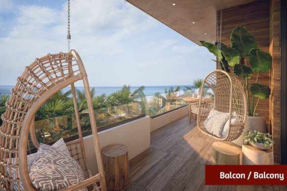 Condo steps from the sea, with ocean view, roof top for sale, Puerto Morelos