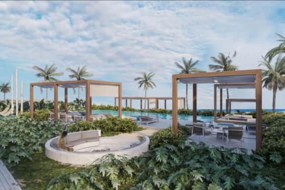 Sea view condominium with terrace, private Jacuzzi, pre-construction, for sale in Puerto Morelos.