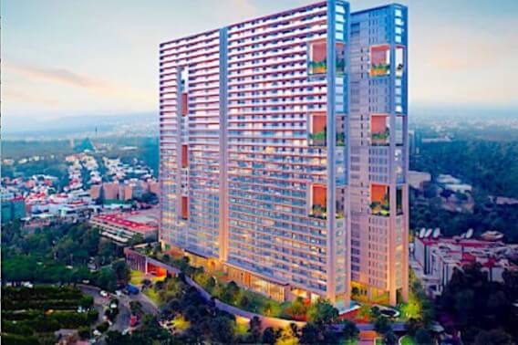 2 bedroom apartment + family room, 30 amenities, 13,000 m2 of green areas, designed by renown architect firm,Fuentes del Pedregal, for sale