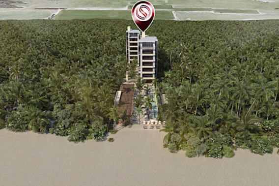 5 bedroom condo with beach access, pool, coworking, childrens playground, marble floor, pre-construction, for sale San Bruno, Telchac.