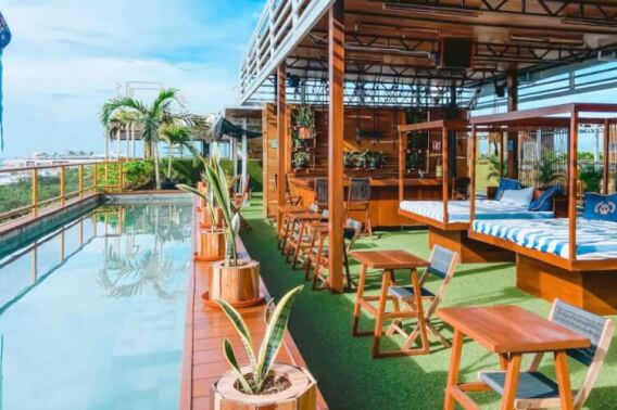 Condo 350 meters from the beach with lock off system, ocean view pool, art gallery, unique design, roof garden with jacuzzi, for sale in Pla