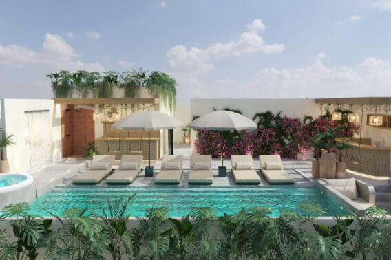 Apartment one block from 5th Avenue, oceanview rooftop, Colosio, Playa del Carmen