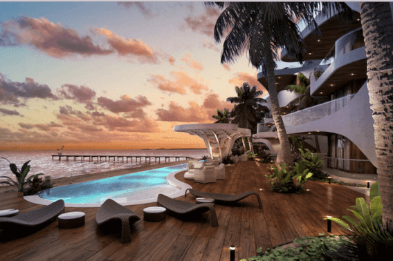 Condo, beach access, oceanfront pool, pool bar, iconic building design, Ecological Technology, Tulum sale.