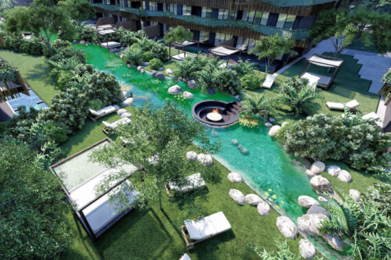 Condo with direct access to the pool from your terrace (swim up), common areas surrounded by nature, near the beach in Tulum, for sale