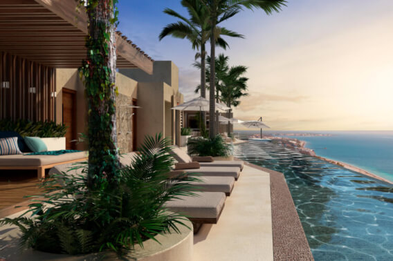 Condo with common pool and ocean view for sale, Pueblo, Puerto Morelos