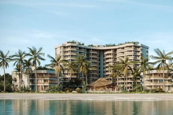 Condo with ocean view pool and amenities, for sale in San Crisanto, Yucatan.