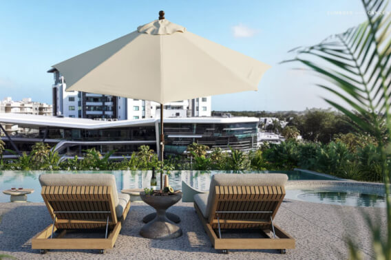 Apartment with pool, Jacuzzi, pre-construction, for sale, Cumbres, Canc&uacute;n