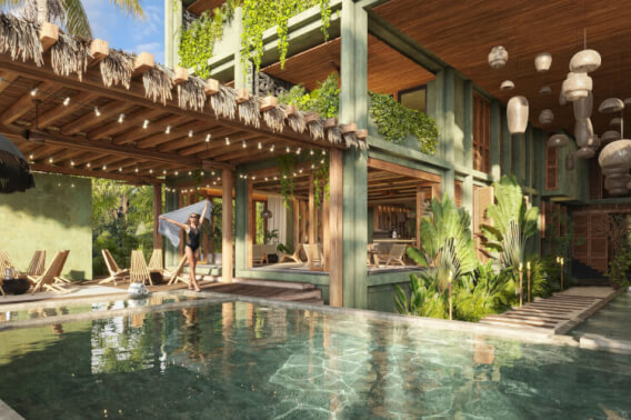 Beach front condo with beach club, for sale, Tankah, Tulum