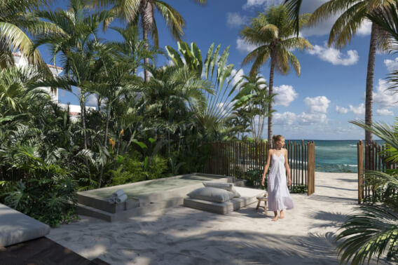 Departamento con alberca privada frente al mar, en venta, Tankah, Tulum