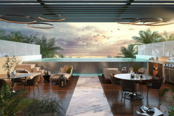 Apartment with private pool, gym, spa area, pre-construction, sale,  downtown area, Playa del Carmen.