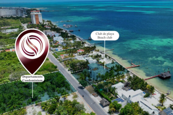 Apartment with pool, spa, and business center, in Costa Mujeres, Canc&uacute;n