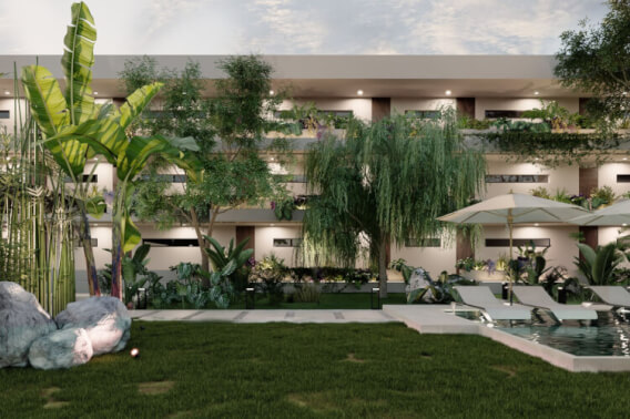 Condo with pool and amenities for sale, Temoz&oacute;n Norte, M&eacute;rida