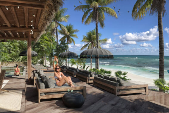 Departamento con alberca y club de playa, en venta, Tankah, Tulum&nbsp;