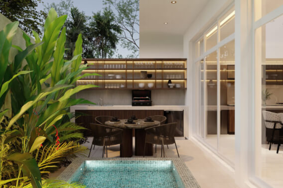 Apartment with private pool and garden, bathtub and vanity room, pet area, cigar lounge, coworking gym and more for sale Merida Norte