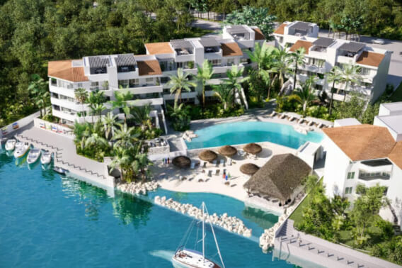 Apartment with pool and dock in Tower B for sale, Marina, Puerto Aventuras